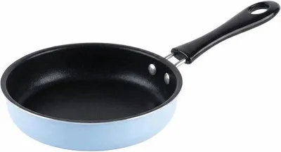 Immagine prodotto di Padella compatta per uova - blu - 12 x 3 cm - ideale per la preparazione rapida di uova, pancake e piccole porzioni