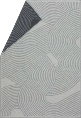 A close-up view of a folded blanket with a wavy pattern.