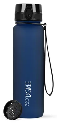 Produktbild von 720°DGREE Trinkflasche uberBottle softTouch mit Sieb sapphire blue 1l