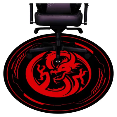 Produktbild von Bodenschutzmatte für Gaming-Bürostühle, Stuhlmatten für Teppiche mit niedrigem Flor und Hartholzböden, 120 x 120 cm runde Bodenmatten für Spielzimmer, Schlafzimmer, Wohnzimmer und Büro