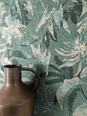 Produktbild von NEWROOM Tapete Jasna Blue Grey Blau Vliestapete - Modern Palmenblätter Blätter  Germany