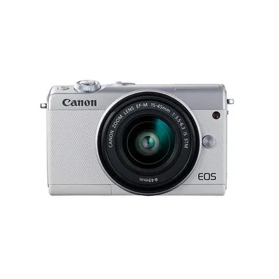 Image de Canon EOS M100 + EF-M 15-45mm IS STM, 24.2 MP, 6000 x 4000 px, CMOS, Full HD, écran tactile, blanc