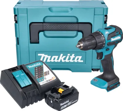 Produktbild von Makita DHP 490 RG1J Akku Schlagbohrschrauber 18 V 65 Nm Brushless + 1x Akku 6,0 Ah + Ladegerät + Makpac