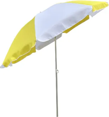 Image de Outdoor Parasol 200 cm Geel/Wit