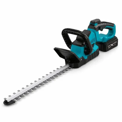Produktbild von AJIEQAQ Akku Heckenschere 21V, Brushless Motor, 2×4,0Ah Akkus, 360° Drehgriff