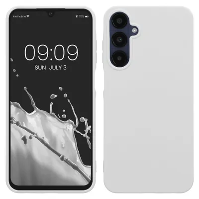 Produktbild von kwmobile Handyhülle für Samsung Galaxy A25 Hülle - TPU Case - Kabelloses Laden - Schutzhülle Cover in Weiß matt