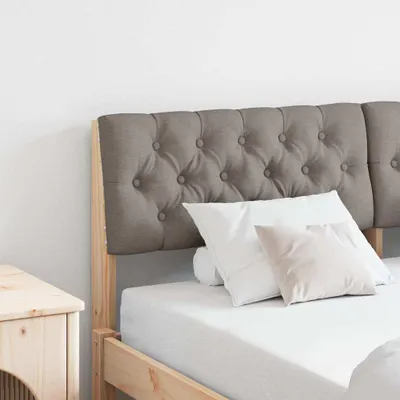 Produktbild von "Schlussverkauf" Gepolstertes Kopfteil 1 pc - Einfach zu reinigen - Taupe 160 cm Massives Kiefernholz C10873