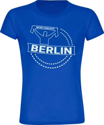 Produktbild von multifanshop Damen T-Shirt - Berlin blau - Meine Fankurve, blau, Größe 3XL