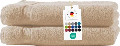 Produktbild von Badetücher 100x150 cm aus 100% Baumwolle, Duschtuch Frottier Handtücher 500g/m2