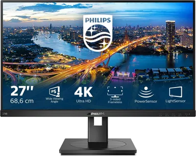 Obrázek produktu pro Philips B Line 278B1/00, 68,6 cm (27"), 3840 x 2160 px, 4K Ultra HD, LED, 4 ms, Černá