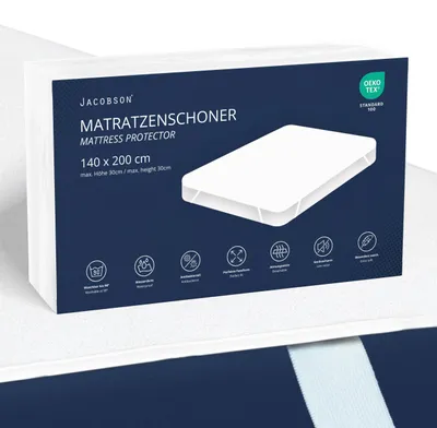 Productafbeelding van Matrasbeschermer matrashoes - 200 x 200 cm - Waterdicht - Ademend