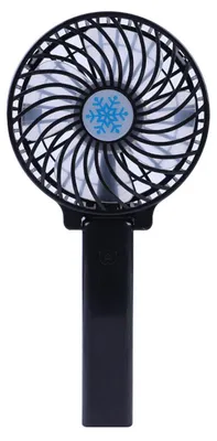 Produktbild von Mini-Tragventilator, 3 Geschwindigkeitsstufen, integrierter Akku, USB-Ladeanschluss, schwarz, 2200 mAh