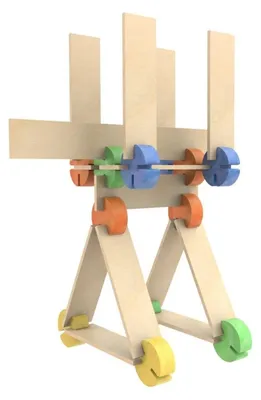 Productafbeelding van Houten bouwblokken Ludus Woody Junior, 250 stuks.