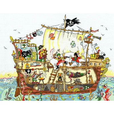 Produktbild von Bothy Threads "Piratenschiff" Kreuzstich-Set, 26x35cm, XCT7