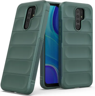 Immagine prodotto di Custodia Redmi 9, Custodia protettiva in silicone TPU morbido antiurto per Xiaomi Redmi 9 verde