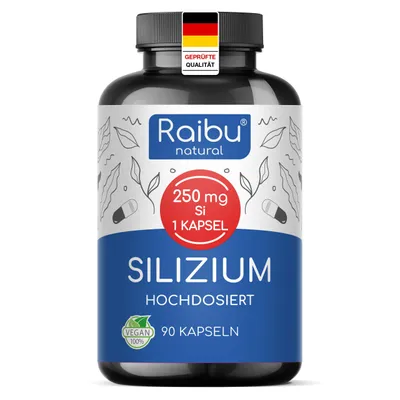 Zdjęcie produktu dla Kapsułki z krzemem o wysokiej dawce 667 mg, 90 sztuk, ekstrakt z bambusa RAIBU