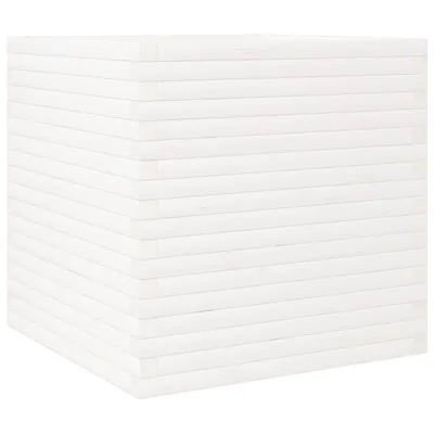 Obrázek produktu pro vidaXL květináč bílý 70x70x68,5 cm z masivního borovicového dřeva