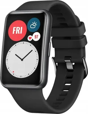 Produktbild von Armband Fixed Silicone Strap für Huawei Watch Fit, Schwarz