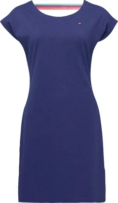 Image de Robe pour femme Aubrieta infroissable et à séchage rapide, en mélange coton-polyester, couleur bleue