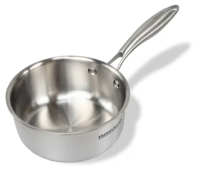 Produktbild von Fackelmann VITA3 Stieltopf Ø 16 cm – Edelstahl-Kochtopf mit ergonomischem Griff,