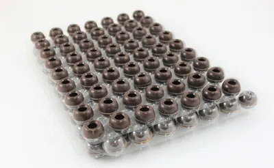 Produktbild von Trüffelhohlkugeln Zartbitter 3 x 63 Stück Pralinenhohlkörper ohne Sojalecithin
