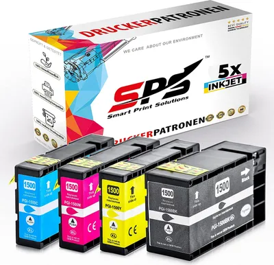 Produktbild von 5er Multipack Set kompatibel für Canon MAXIFY MB2050 (9538B006) Druckerpatronen PGI-1500XL