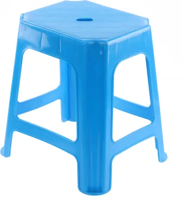 Produktbild von Tritthocker Tragbarer Campinghocker H 42,5 cm LxB 33,5 x41 cm Blau Haus Garten Reise Urlaub, Max 110 kg 243 Lbs Sitzhocker Sitzfläche Plastik Fußstütze Plastikhocker Belastbar Licht Stabil