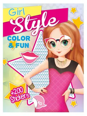 Produktbild von Mädchenmode-Malbuch mit 200 Aufklebern