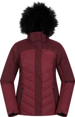 Produktbild von Mountain Warehouse - "Pyrenees II" Skijacke Wattiert für Damen MW2066 (38 DE) (Beerenrot)