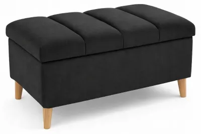 Zdjęcie produktu dla Pufa z pojemnikiem schowek skrzynia 60x40x43 cm czarny P2 CV