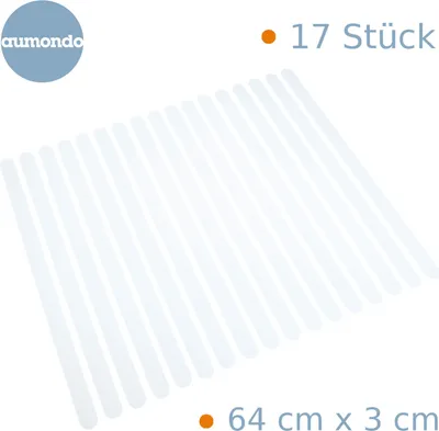 Produktbild von 17 Anti-Rutsch Streifen für Treppen transparent und selbstklebend Treppenstufen