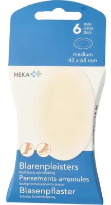 Productafbeelding van Heka Blarenpleisters Medium 42 X 68 Mm (6 stuks)