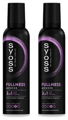 Immagine prodotto di 2 confezioni di schiuma volumizzante per capelli Syoss - 250 ml ciascuna - confezione - 2 pezzi