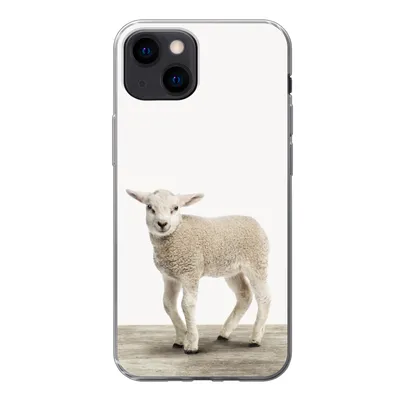 Produktbild von MuchoWow® Handyhülle Schutzhülle Hülle für iPhone 13 mini Lamm - Schaf - Tiere - Kinder - Mädchen - Jungen Silikon Softcase Handy Hülle - Softcase