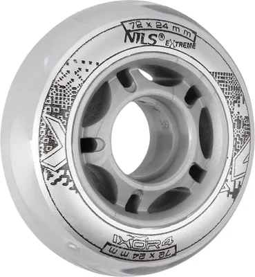 Image de Roues de skateboard 72 x 24 mm 82A transparentes (lot de 4)
