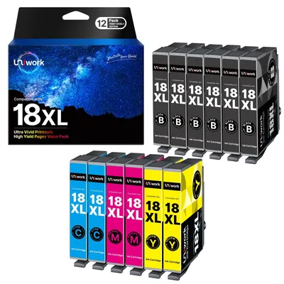 Obrázok produktu pre 12 kusov atramentových kaziet pre tlačiarne Epson 18XL - vysoká výťažnosť