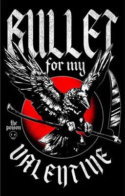 Produktbild von Bullet For My Valentine - "The Poison" Krähe-Poster, Stoff RO14949 (Einheitsgröße) (Schwarz/Weiß/Rot)