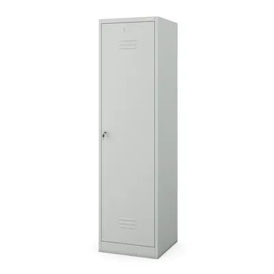 Obrázok produktu pre Skriňa na čistiace prostriedky Skriňa na metly Kovová skriňa Skriňa s 2 priehradkami 185x50x50 cm Sivá