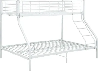Obrázek produktu pro vidaXL Rám patrové postele bílý kov 140x200 cm/90x200 cm
