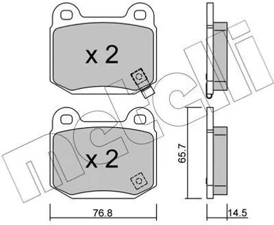 Produktbild von METELLI 22-0739-0 Bremsbeläge Satz Hinten Bremsklötze für SUBARU IMPREZA Schrägheck (GR, GH, G3) für NISSAN 350 Z (Z33) für MITSUBISHI
