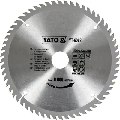 Immagine prodotto di Lama in metallo duro 210x30mm 60Z