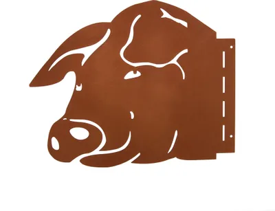 Produktbild von UNUS® Baumstecker Schwein Gartenstecker zum Anschrauben Rostoptik Gartendeko