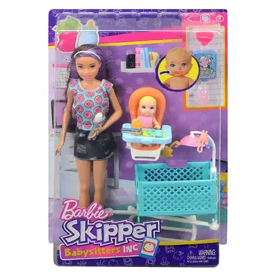 Produktbild von Mattel FHY98 - Barbie - Skipper Babysitter Inc - Babysitter Hochstuhl Set