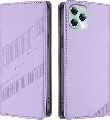 Image de Etui pour Blackview A95, étui portefeuille en cuirPolyuréthaneavec fente pour cartes et fonction stand Violett