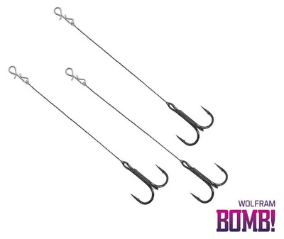 Imagen del producto de DELPHIN BOMB! Aparejos Twisto de Wolfram / 3 unidades. Tamaño: #4/10 cm