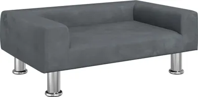 Immagine prodotto di vidaXL Letto per cani grigio scuro 70x45x26,5 cm in velluto