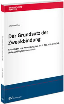 Obrázek produktu pro Der Grundsatz der Zweckbindung