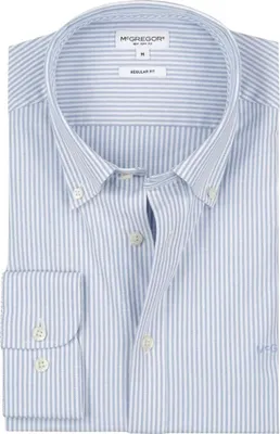Produktbild von McGregor McGregor Stretch Oxford Small Stripe Shirt Herren - Größe XXL - hellblau - langarm