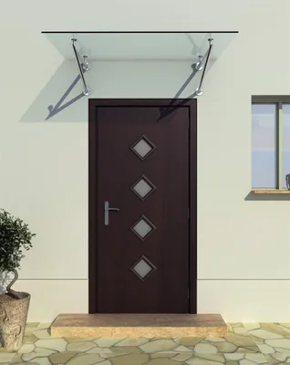 Immagine prodotto di Glaswerk Westfalen- (V)200x90cm baldacchino in vetro trasparente+supporto
