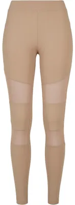 Produktbild von Urban Classics Damen Ladies Tech Mesh Leggings Leggings, Softtaupe, S